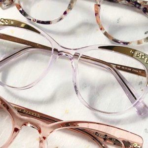 RARE Warby Parker x Leith Clark Christabel glasses frames in Lavender Crystal